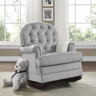Baby Relax Brielle Button Tufted Grey Rocker