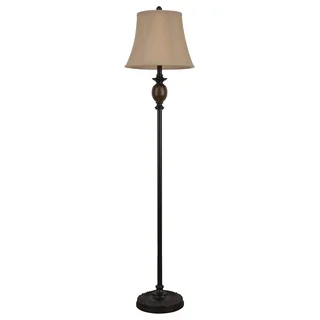 61-inch Bronze and Marble Floor Lamp