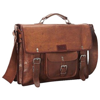 Sharo Leather 15-inch Laptop Messenger Briefcase
