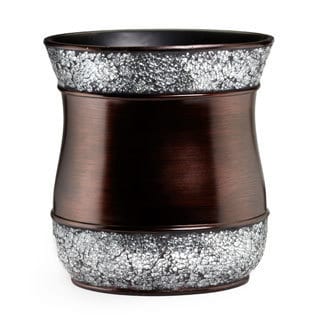 Elegant Oil Rubbed Bronze Cracked Glass Bath Accessory Collection