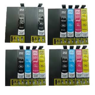 14-pack Replacing T252XL Ink Cartridge for Epson WF-3620 WF-3640 WF-7110 WF-7610 WF-7620 Printer
