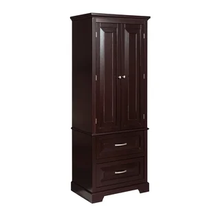 Genevieve 2-door 2-drawer Linen Tower by Elegant Home Fashions