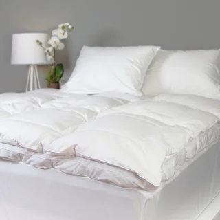Grandeur Collection Overfilled 300 Thread Count Cotton Down and Goose Featherbed