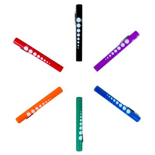 Dixie EMS Disposable Penlight with Pupil Gauge (Pack of 6 Assorted Colors)