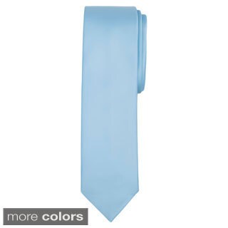 Jacob Alexander Solid Color Men's Slim Tie