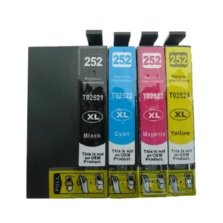 4-Pack Replacing T252XL Ink Cartridge Set of 252 T252 For Epson WF-3620 WF-3640 WF-7110 WF-7610 WF-7620 Printer