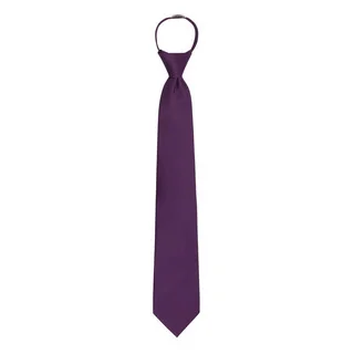 Jacob Alexander Men's Solid Pre-tied Zipper Tie