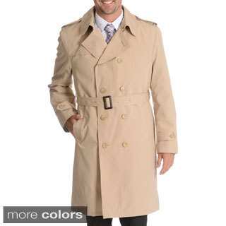 Blu Martini Men's Double Breasted Trench Coat