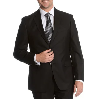 Tommy Hilfiger Men's Black Trim Fit Suit Separate Two Button Blazer
