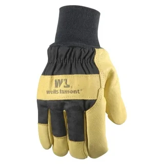 Insulated Grain Pigskin Lined Leather Palm Gloves Mens