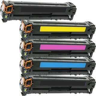 Compatible HP CF380A CF381A CF382A CF383A Black Cyan Magenta Yellow Toner Cartridge HP M476dw MFP M476nw MFP (Pack of 5)