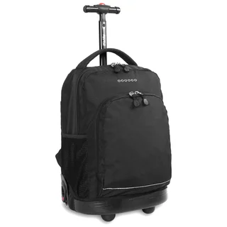 J World Black Sunny 17-inch Rolling Backpack