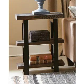 Alaterre Pomona 2-shelf Metal and Reclaimed Wood Rustic End Table