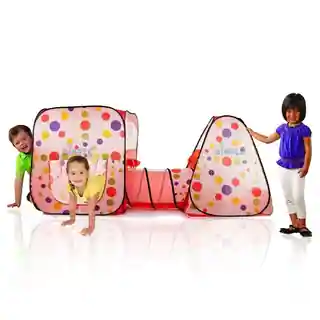 DimpleChild Pop-up Triangle and Square Tent with Tunnel Playset