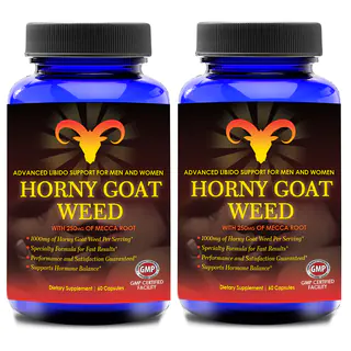 Horny Goat Weed 1000mg Extract Advanced Libido Support for Men and Women (120 capsules)
