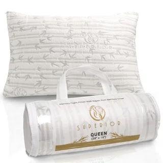 Shredded Memory Foam Pillow with Rayon from Bamboo Cover (1 or 2-pack)