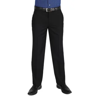 Dockers Essential Cross Hatch Flat Front Straight Fit Black Pant