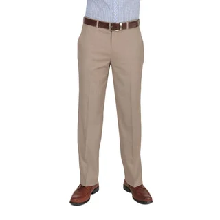 Dockers Essentials Men's Cross Hatch Flat Front Straight Fit Tan Pant