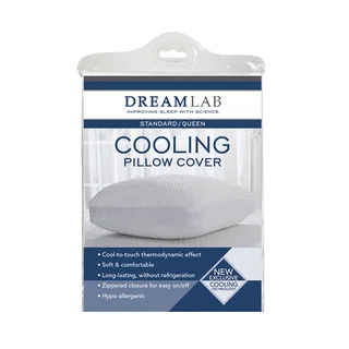 Cooling Jacquard White Pillow Cover with Mesh