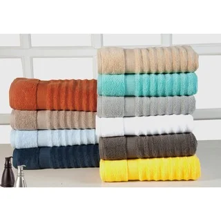 Quick Dry Elegance Spa Zero Twist Cotton Ribbed 6-piece Towel set