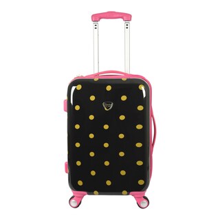 Travelers Club Polka Dot Modern 20-inch Hardside Expandable Carry-On Spinner Suitcase