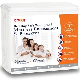 Cheer Collection Bed Bug Waterproof Mattress Encasement / Protector