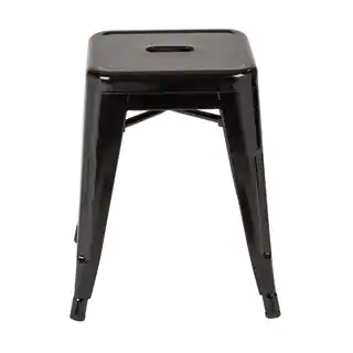 18 Inch Fully Assembled Metal Backless Stool Set of 4