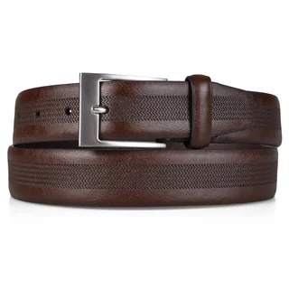 Vance Co. Men's Genuine Leather Textured Belt