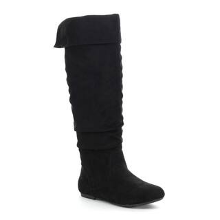 DA VICCINO TOP-01 Women's Slouch Size Zipper Flat Knee High Boots