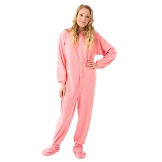 Big Feet Pajama Co. Women's Pink Fleece Footed Pajamas