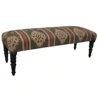 Herat Oriental Handmade Jute-upholstered Wooden Bench (India)