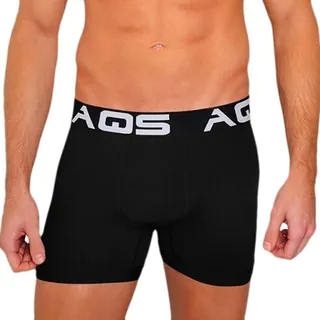 AQS Men's Black Boxer Briefs (Pack of 3)
