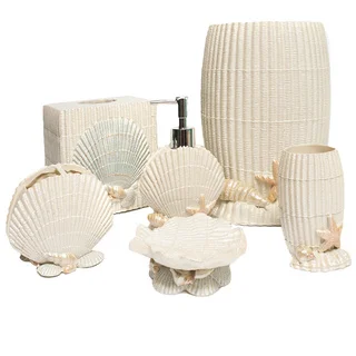Ivory Sea Shell Hand Crafted Bath Accessory Collection