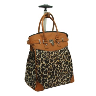 Rollies Classic Wild Leopard Rolling 14-inch Travel Tote Bag