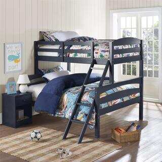 Dorel Living Brady Graphite Blue Twin over Full Bunk Bed