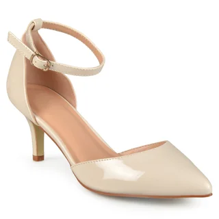 Journee Collection Women's 'Bay' Patent Ankle Strap Pumps