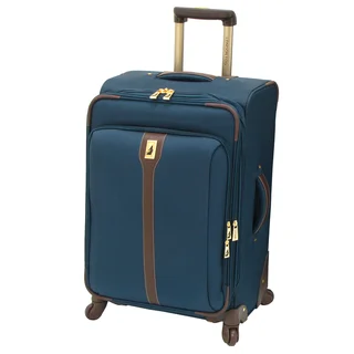 London Fog Westminster Navy 25-inch Expandable Spinner Upright Suitcase