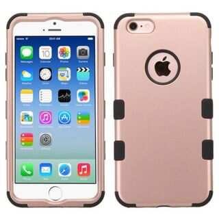 Insten Rose Gold Tuff Hard PC/ Silicone Dual Layer Hybrid Rubberized Matte Case for Apple iPhone 6/ 6s