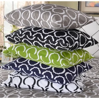 Cotton Blend Scroll Park Pillowcases (Set of 2)