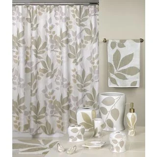 Shadow Leaves Shower Curtain and Bathroom Accessories Separates