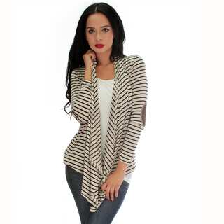 Totally Striped Out Elbow Patch Cardigan