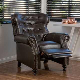 Christopher Knight Home Walder Bonded Leather Recliner Club Chair