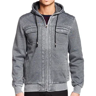 XRay Men's Burnout Fleece Zip-Up Jacket