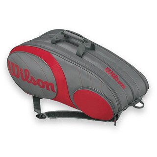 Wilson Team 12 Pack Tennis Bag - Gunmetal/Red