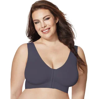 Just My Size Women's Pure Comfort Front-Close Wirefree Bra