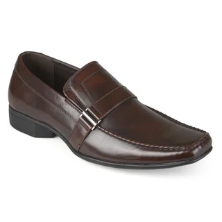 Vance Co. Men's Square Toe Faux Leather Slip-on Loafers