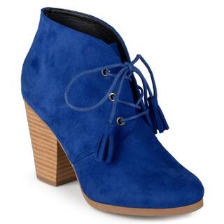 Journee Collection Women's 'Wen' Faux Suede Lace-up Ankle Booties