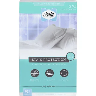 Sealy Stain Protection Zippered Pillow Protector (Set of 2)