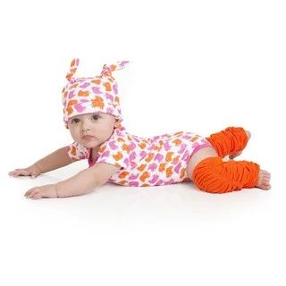 Ellie Elephant Girl Orange/ Pink 0-3 Months Gift Set