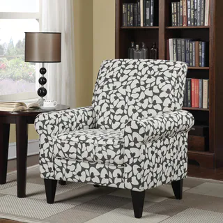 Portfolio Dana Charcoal Modern Floral Arm Chair
